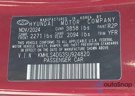 2025 Hyundai Elantra Sel Convenience from USA, damaged, VIN KMHLS4DG3SU924820